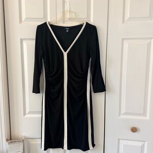 Chaps Black and White Women's Dress